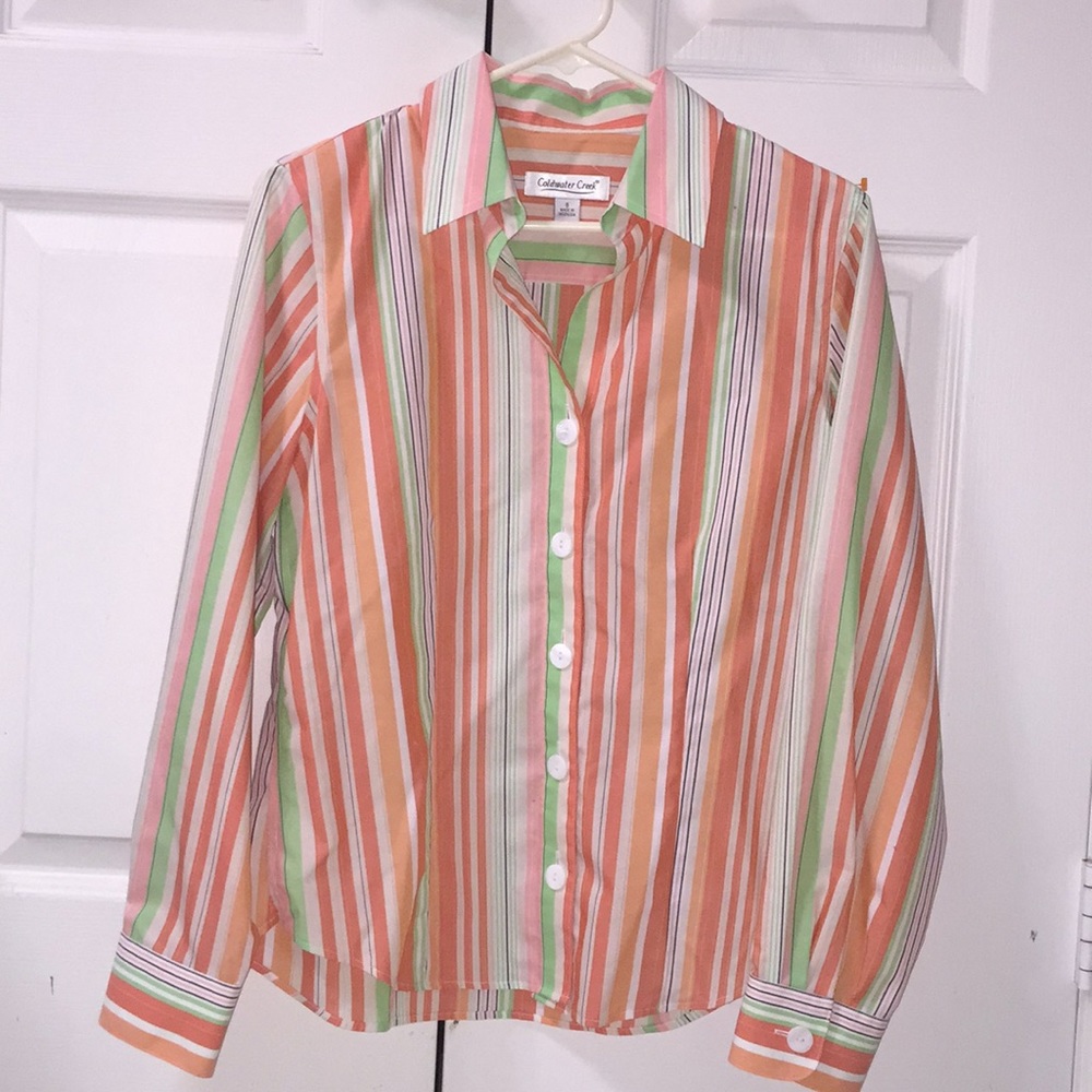 Coldwater Creek Multicolored Button-Down Shirt